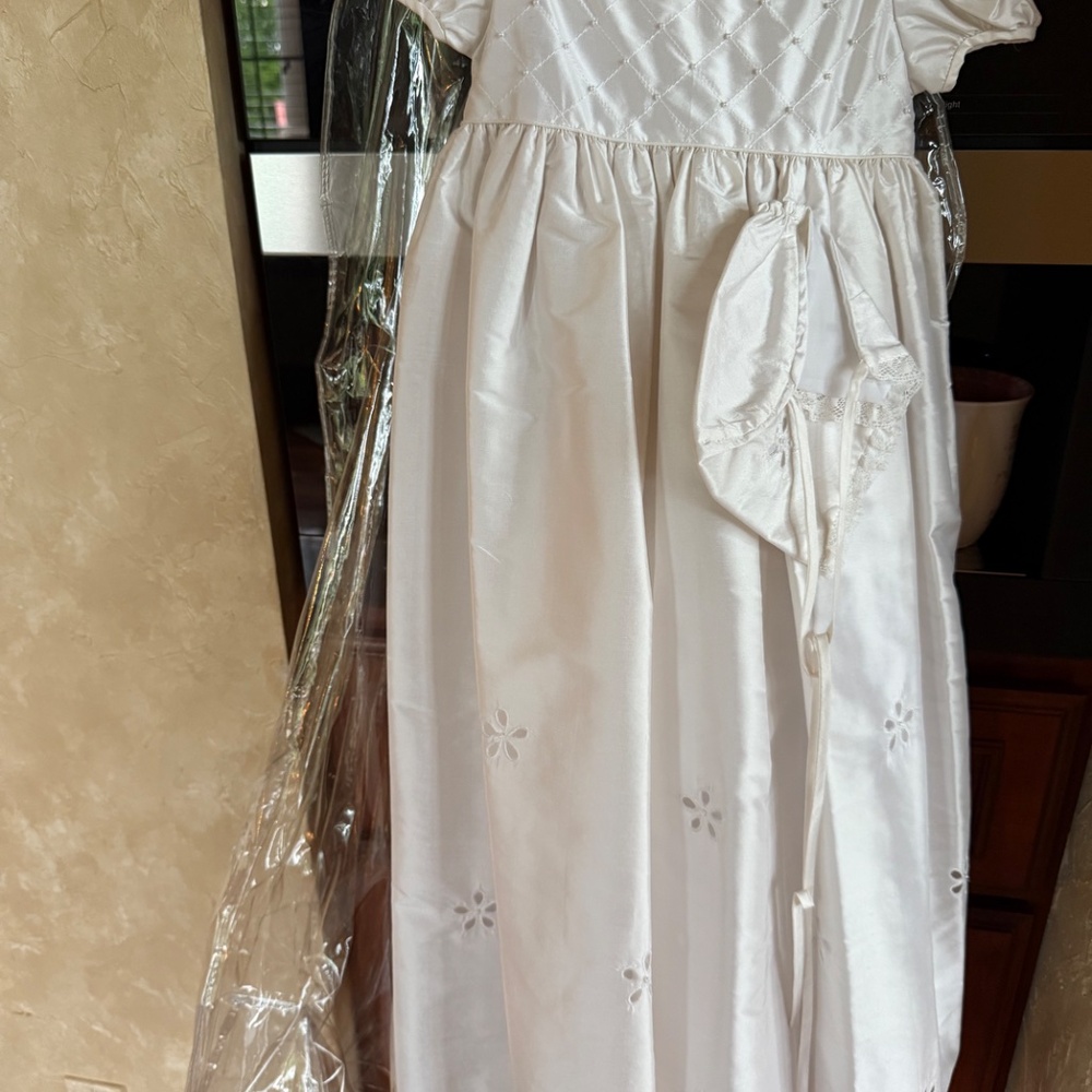 KARELA KIDS NEW SILK 9 MO BAPTISM DRESS